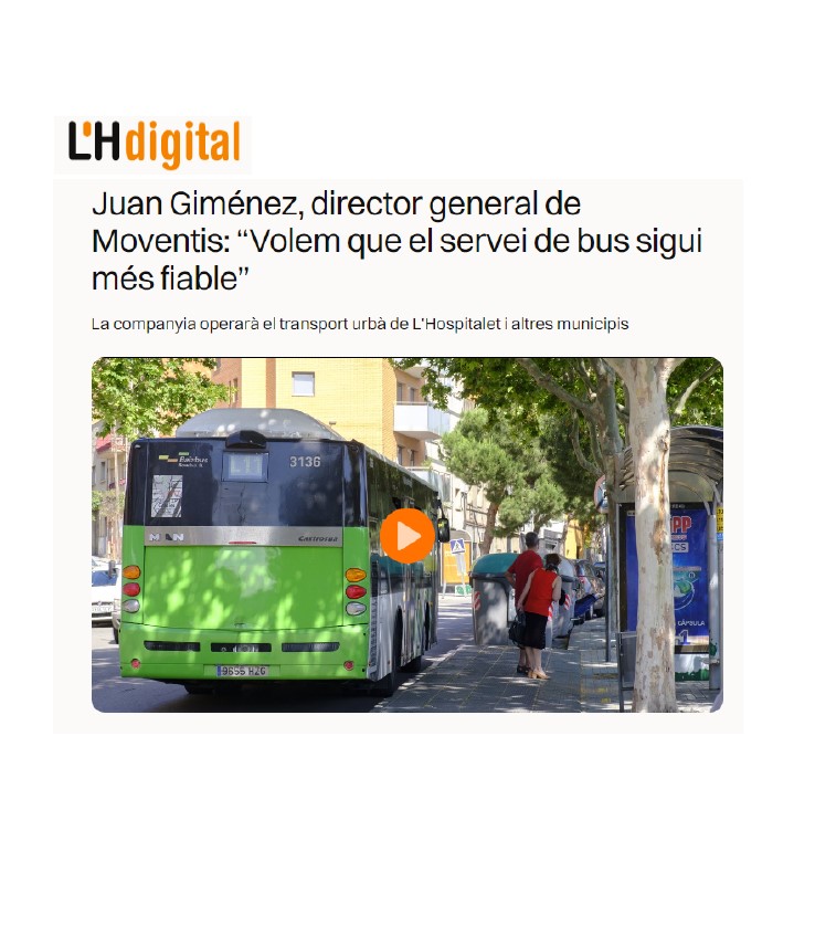 Juan Giménez, director general de Moventis: “Volem que el servei de bus sigui més fiable”