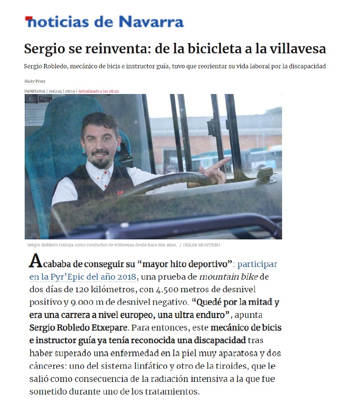 Sergio se reinventa: de la bicicleta a la villavesa