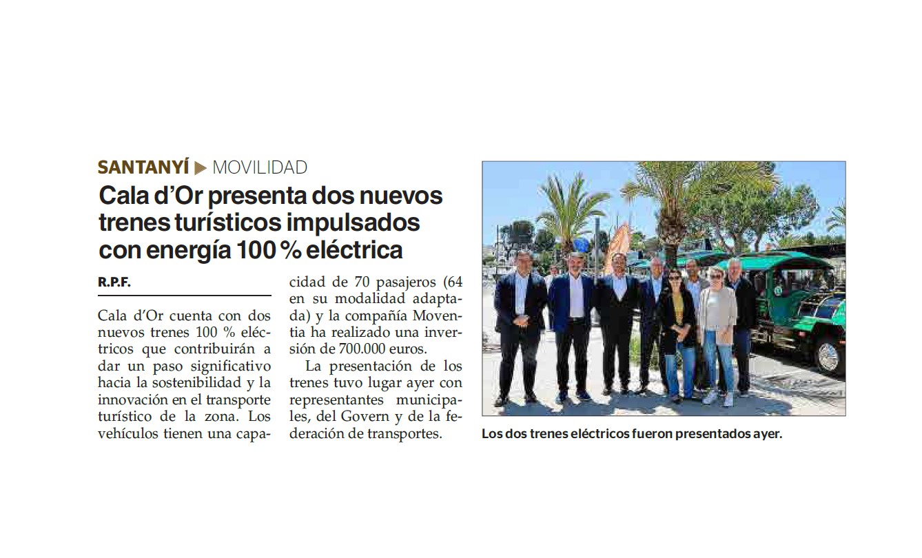 Cala d’Or presenta dos nuevos trenes turísticos impulsados con energía 100 % eléctrica