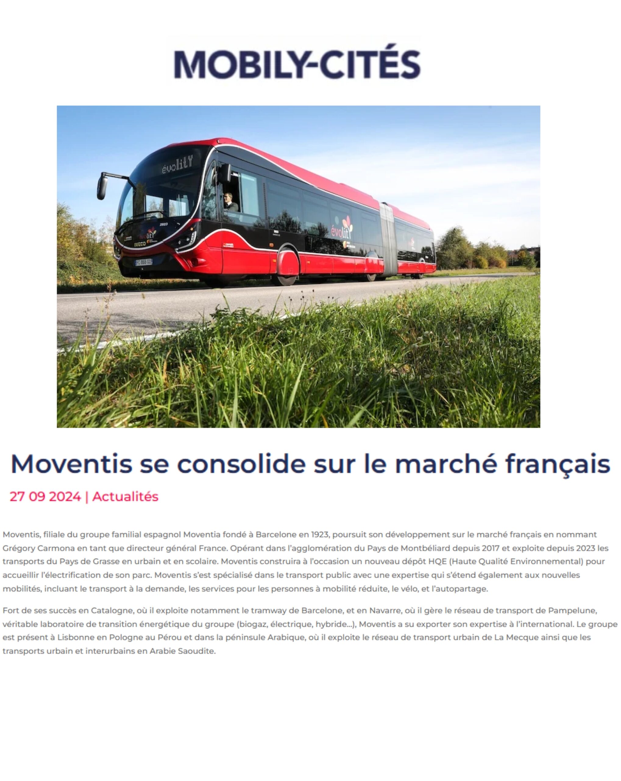 Moventis se consolide sur le marché français