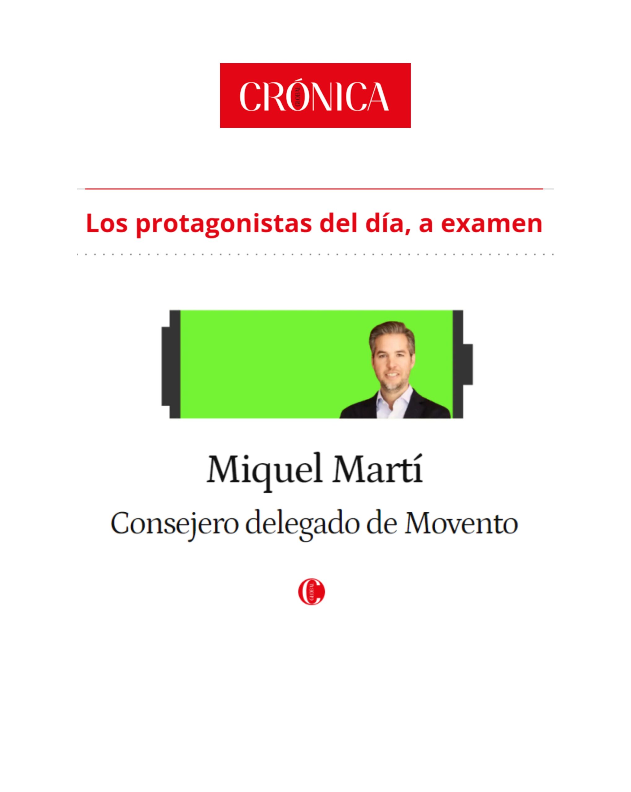 Los protagonistas del día, a examen - Miquel Martí Pierre, Consejero delegado de Movento