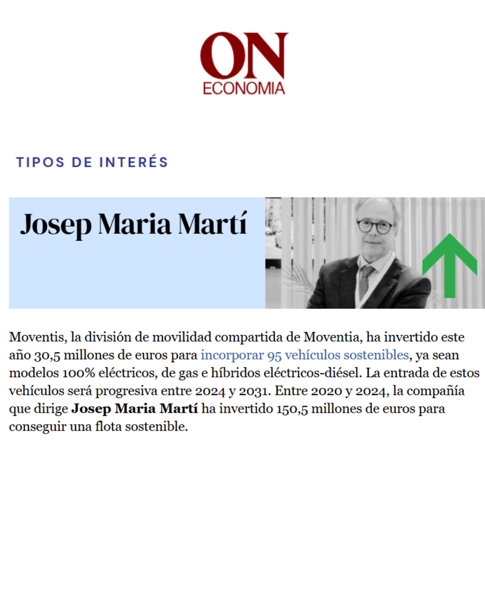 Tipos de interés - Josep Maria Martí, CEO de Moventis